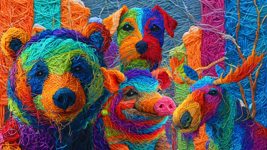 Животные превратились в Пряжу