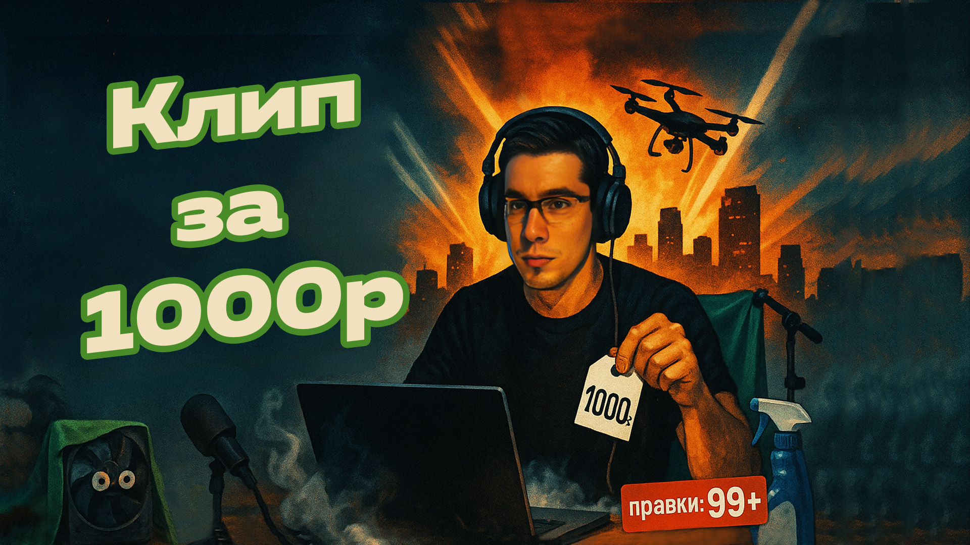 Как у Нолана за 1000₽ — клип-пародия про фриланс